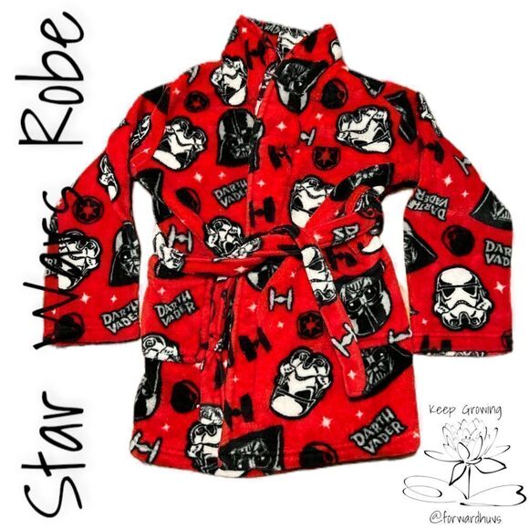 Star Wars Fleece Robe - Boys Size 8 - Darth Vader & Stormtrooper - Picture 4 of 7